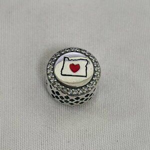 Pandora Oregon Map Exclusive Charm, S925 Silver Jewelry